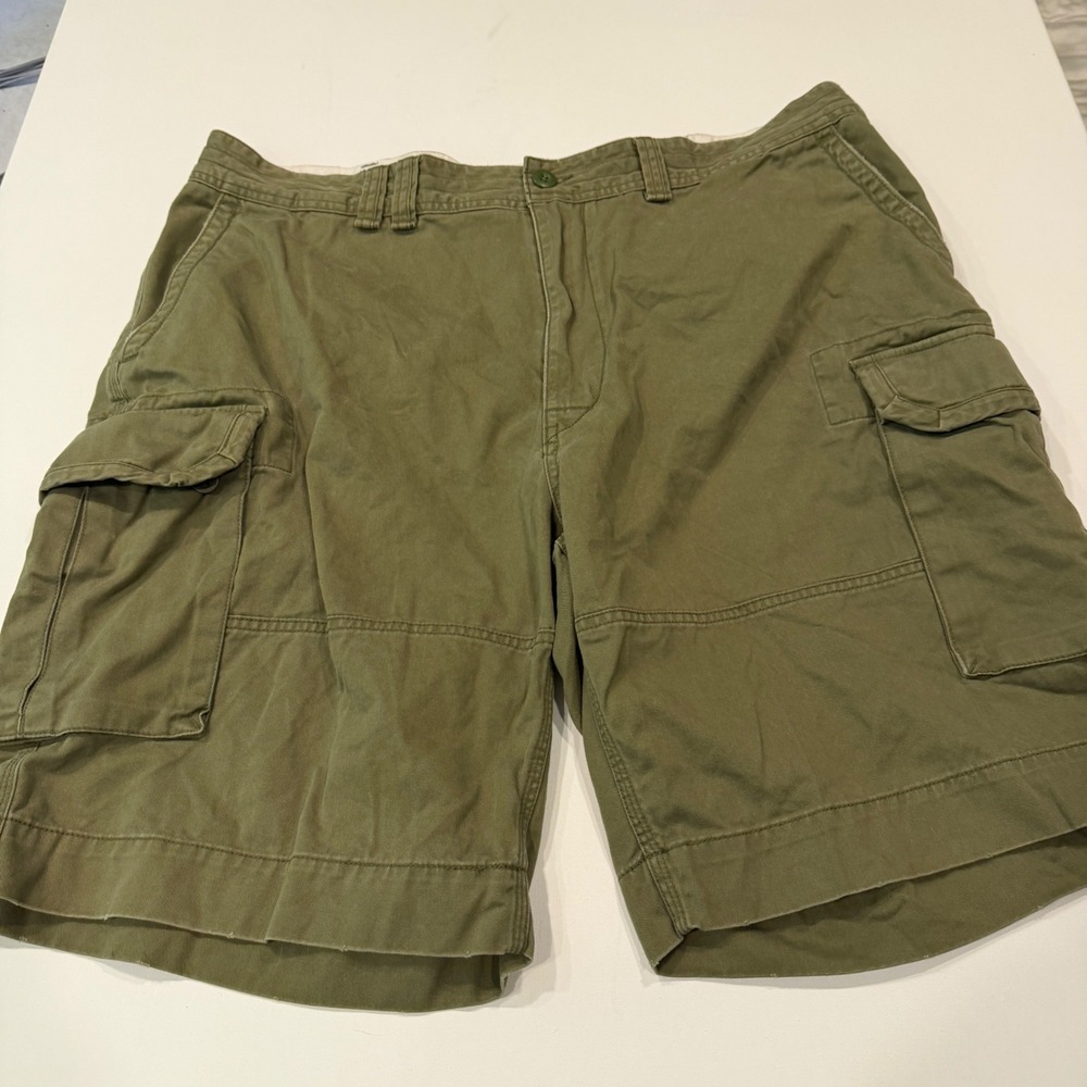 Polo Ralph Lauren Mens Olive Green Cargo Shorts Size 44 Tall Big & Tall Cotton